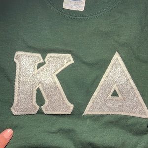 Kappa Delta glittery letters t-shirt